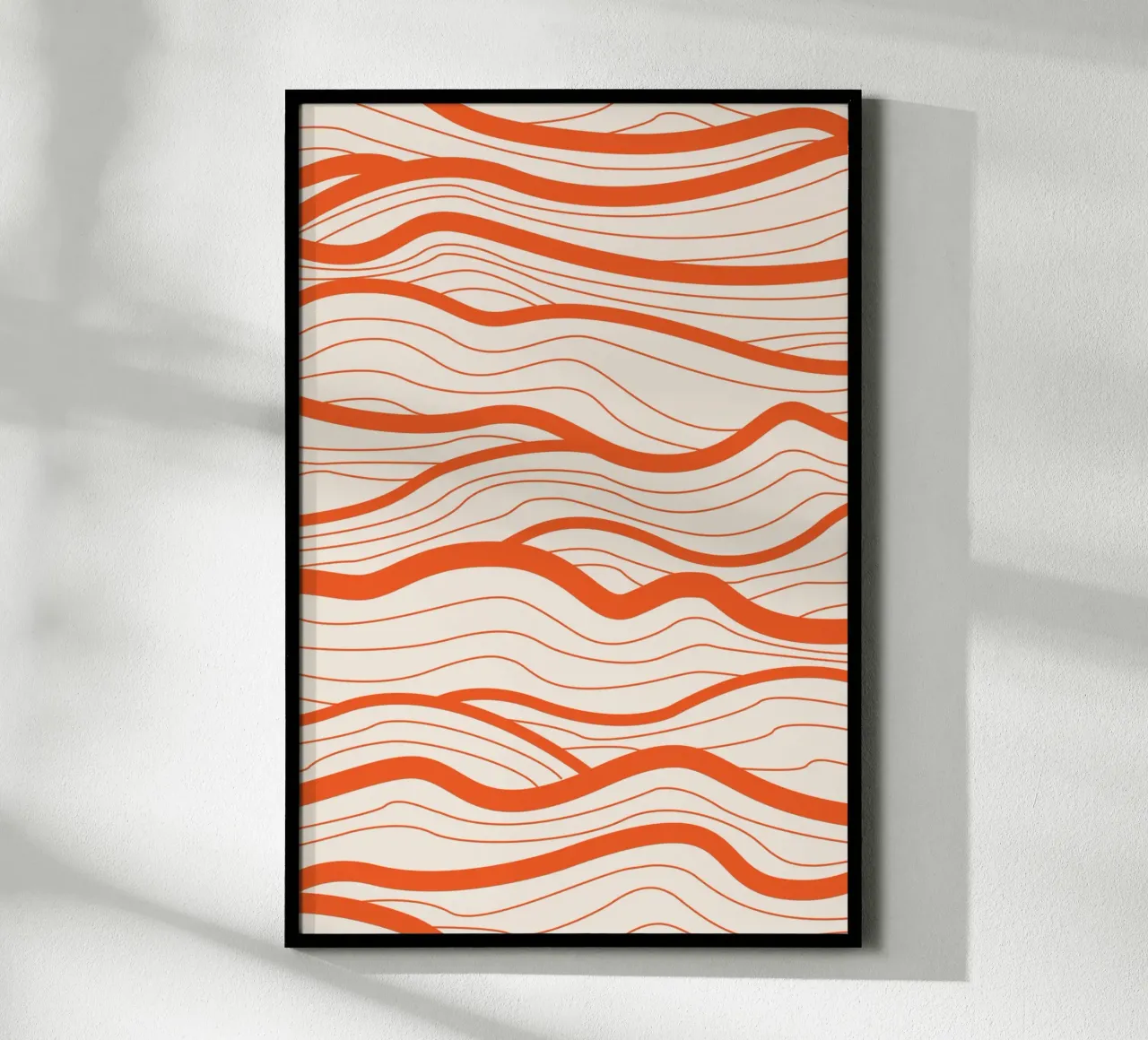 Abstract Orange Waves poster da Natural Landscapes by Palmartprints