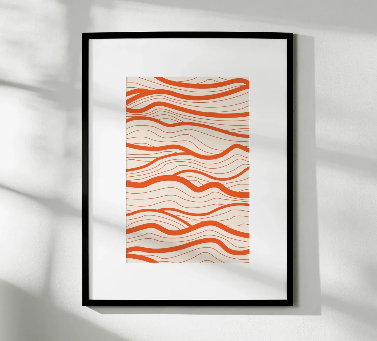 Abstract Orange Waves poster da Natural Landscapes by Palmartprints