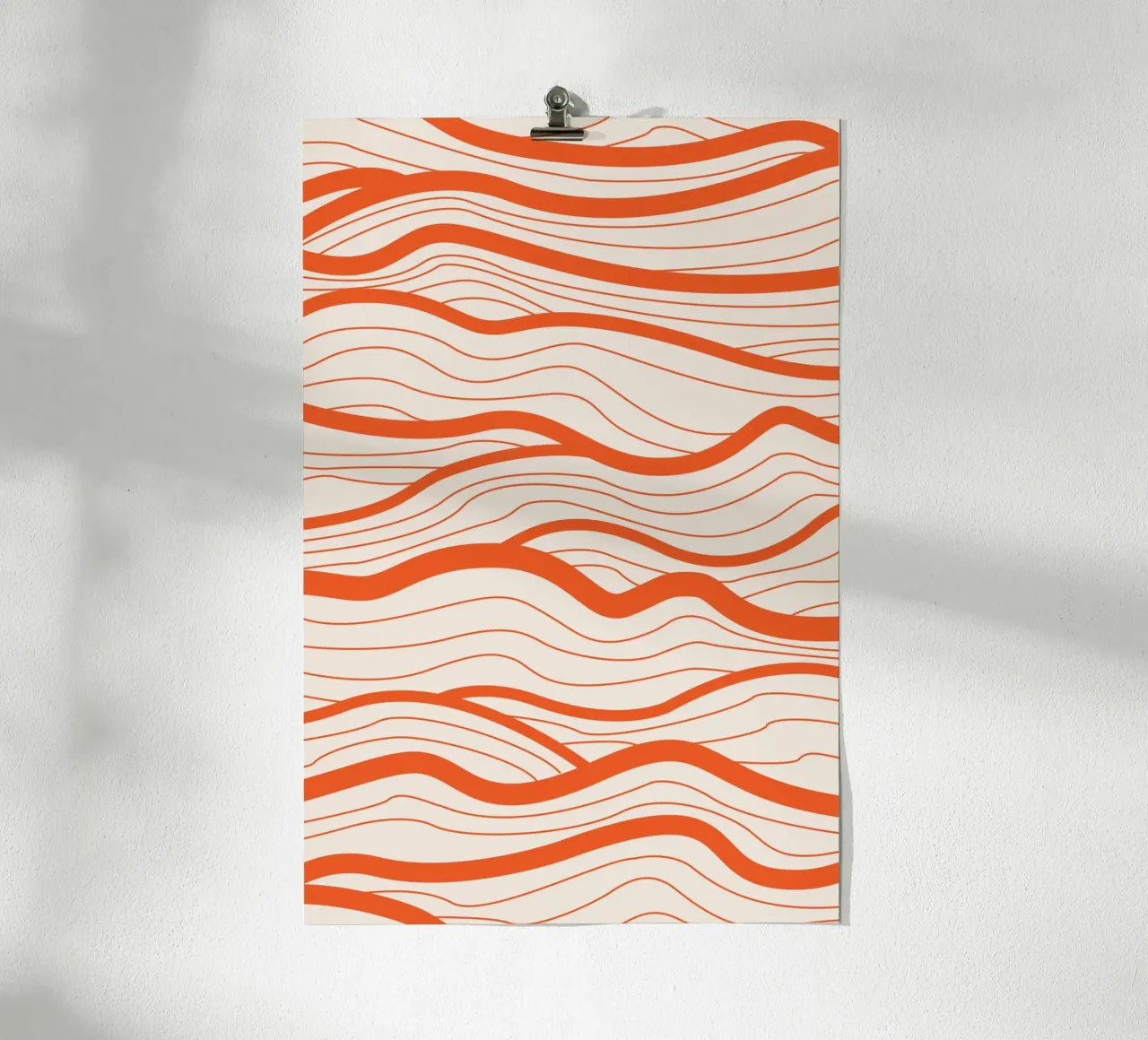 Abstract Orange Waves poster da Natural Landscapes by Palmartprints