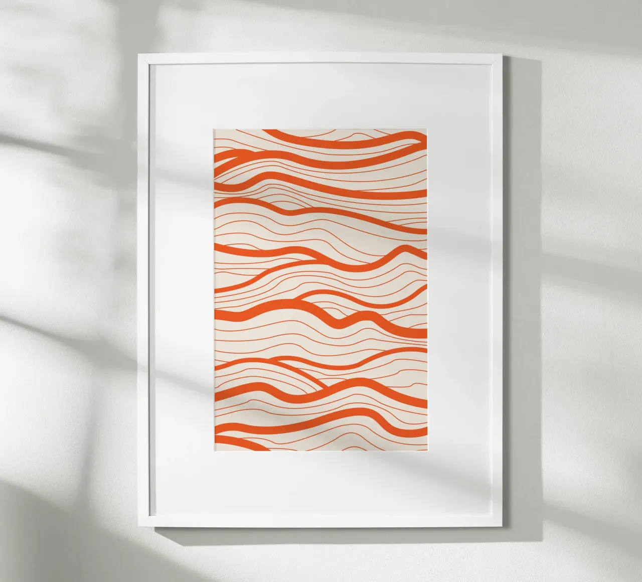 Abstract Orange Waves poster da Natural Landscapes by Palmartprints