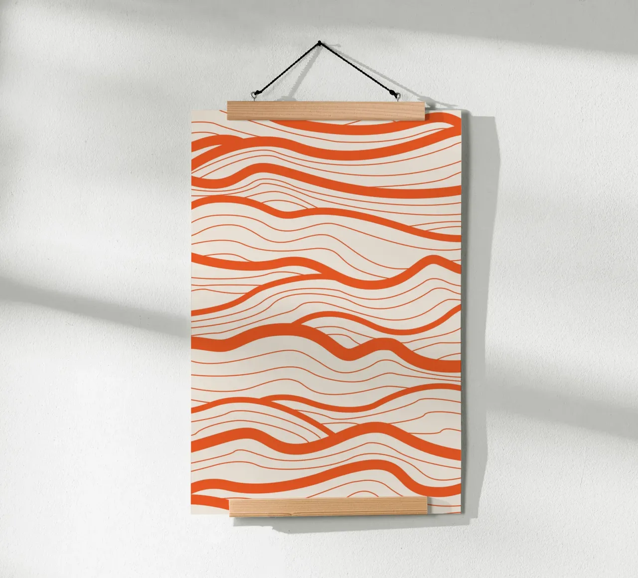 Abstract Orange Waves poster da Natural Landscapes by Palmartprints