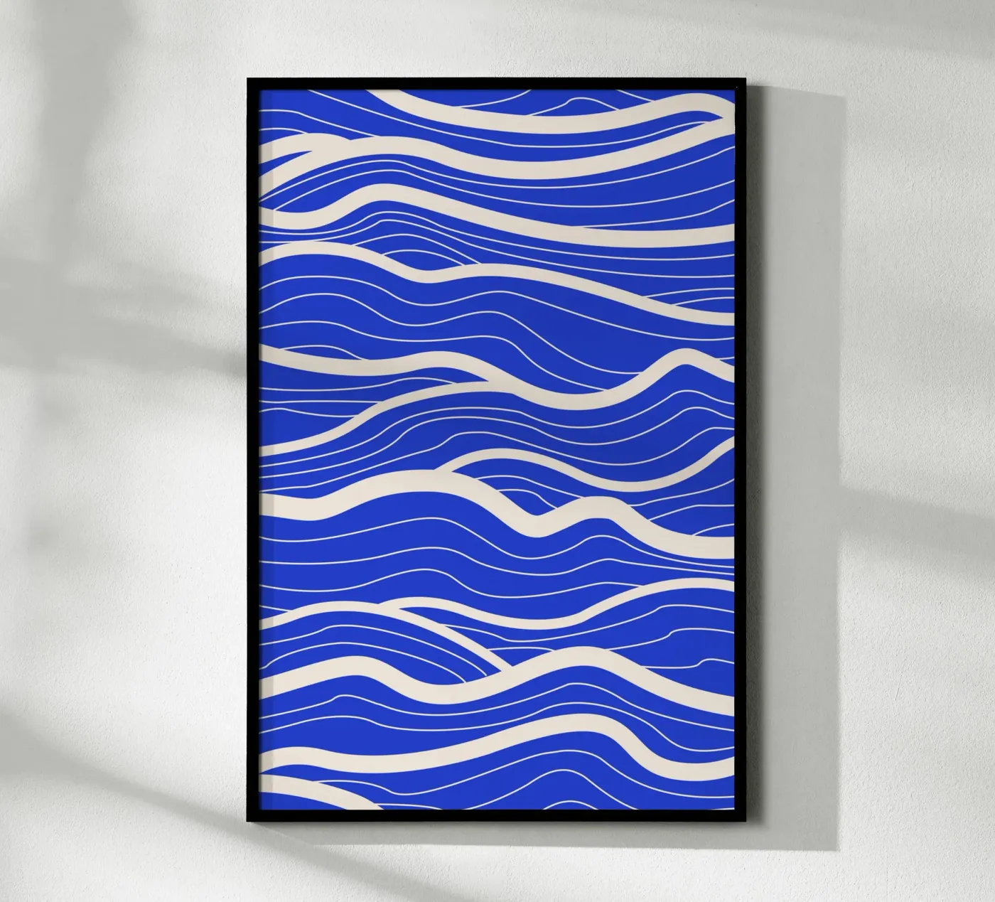 Abstract Blue Waves poster by Natural Landscapes by Palmartprints