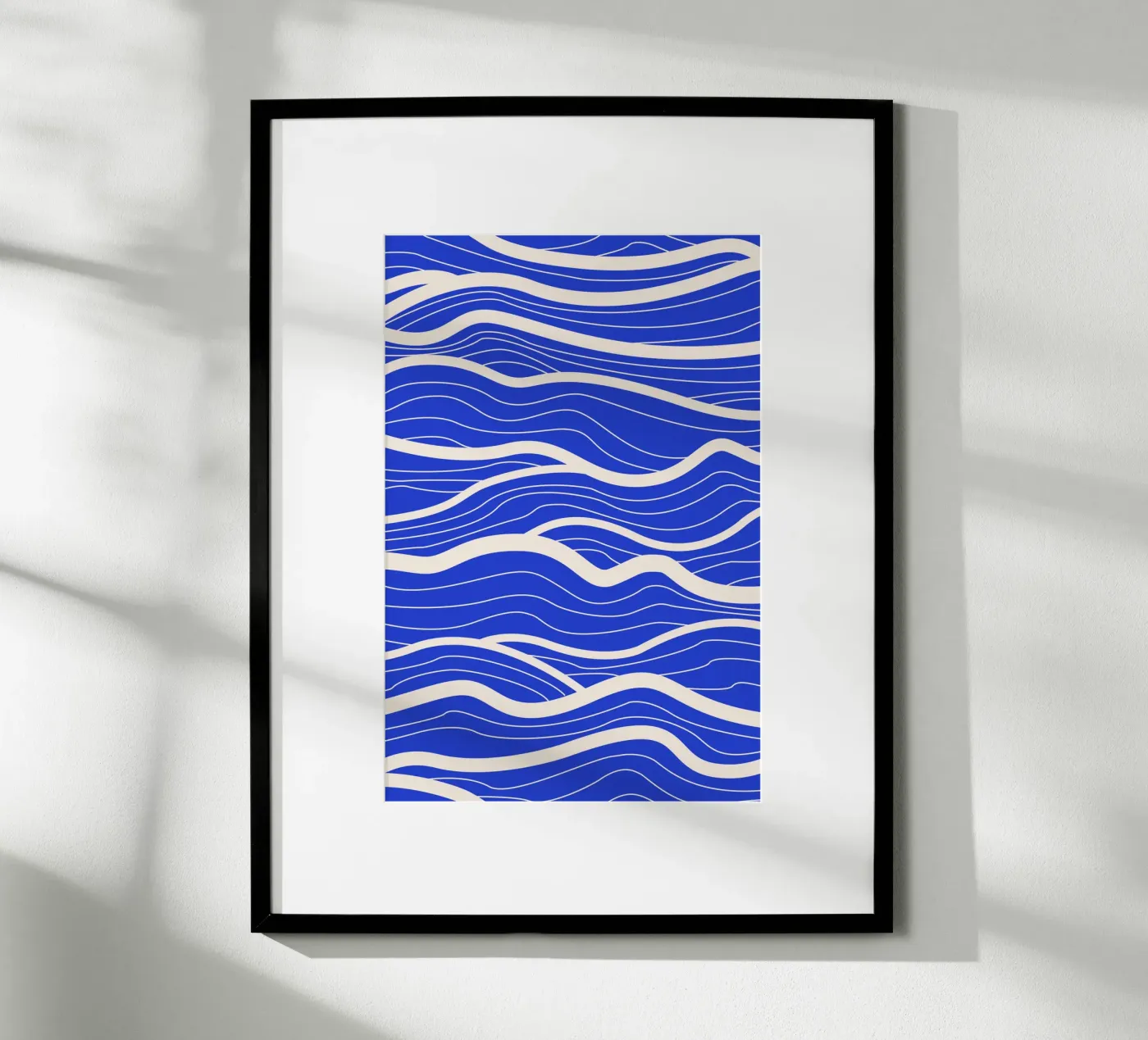 Abstract Blue Waves poster by Natural Landscapes by Palmartprints