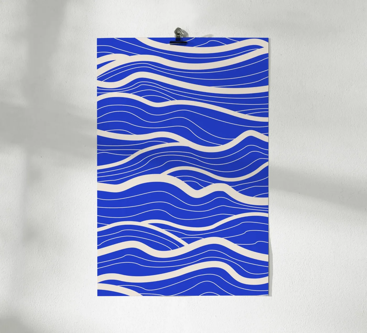 Abstract Blue Waves poster by Natural Landscapes by Palmartprints