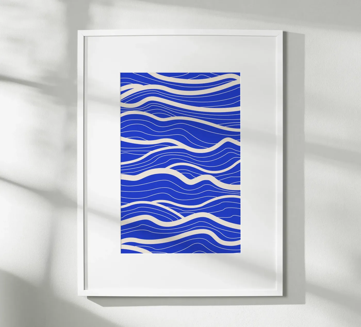 Abstract Blue Waves poster by Natural Landscapes by Palmartprints