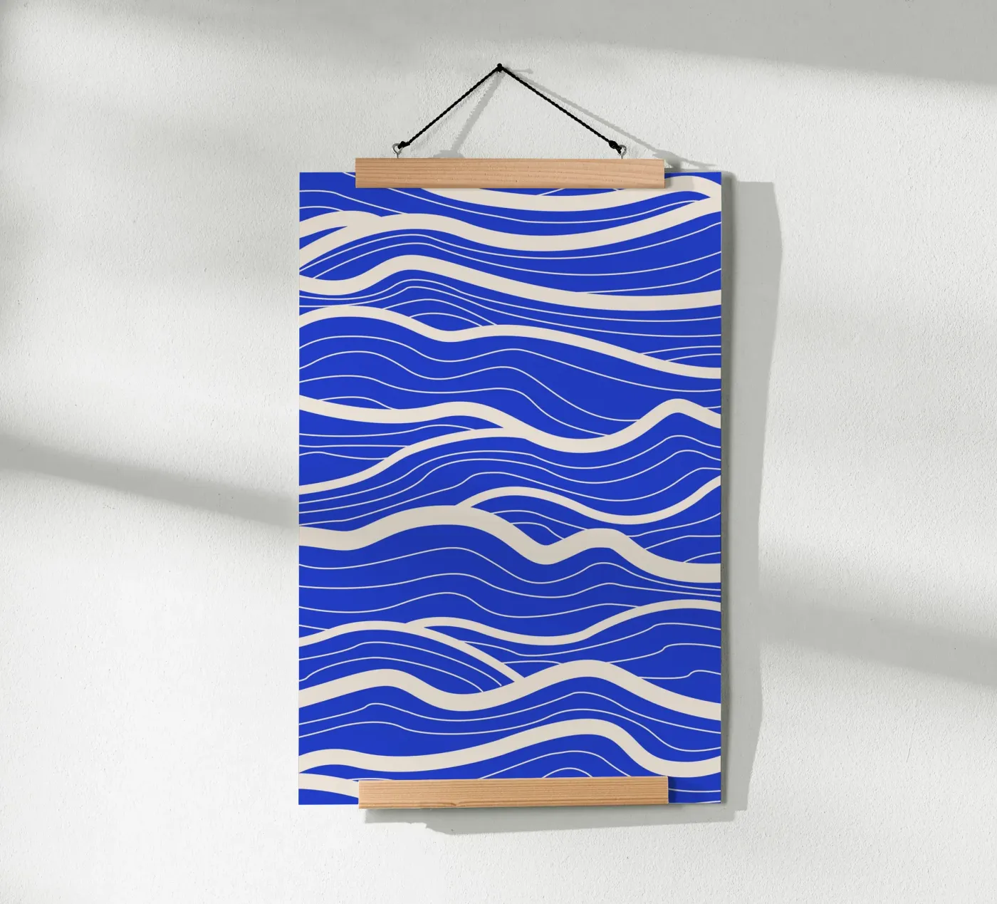 Abstract Blue Waves poster by Natural Landscapes by Palmartprints
