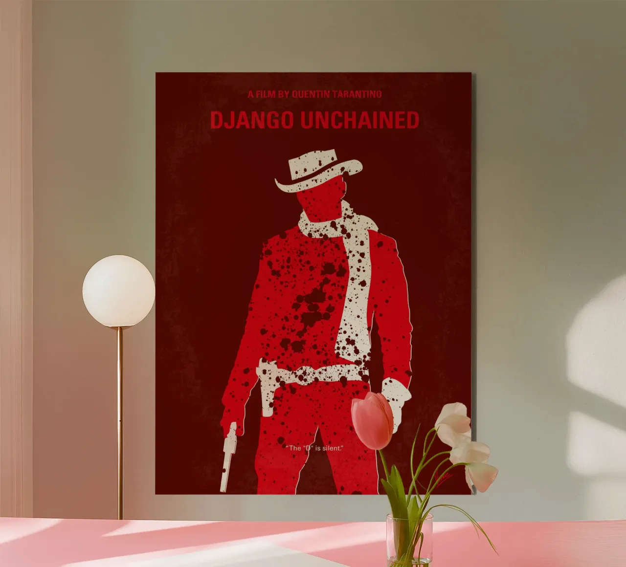 No184 My Django Unchained minimal movie poster alluminio dibond da Chungkong
