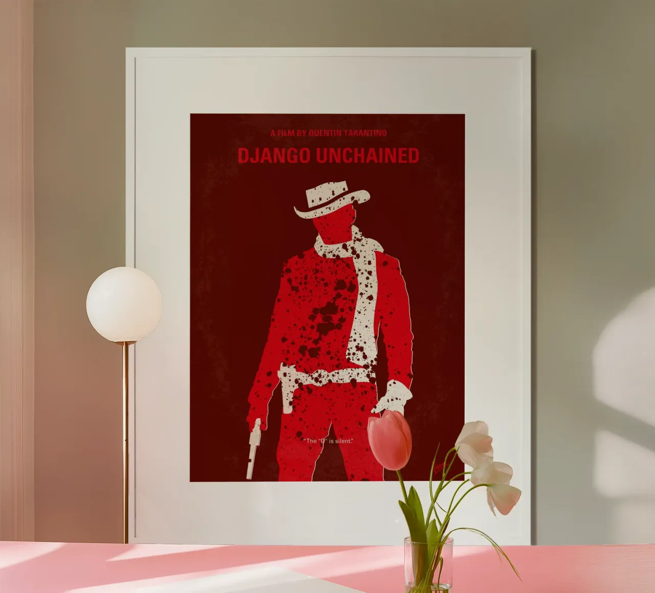 No184 My Django Unchained minimal movie poster carta hahnemühle da Chungkong