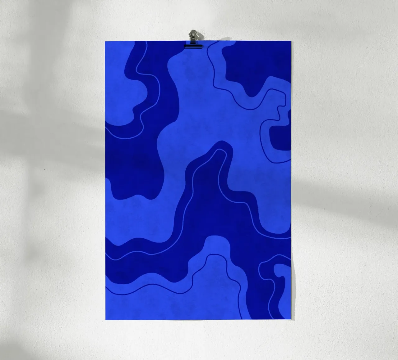 Blue Pool Shapes poster da Natural Landscapes by Palmartprints