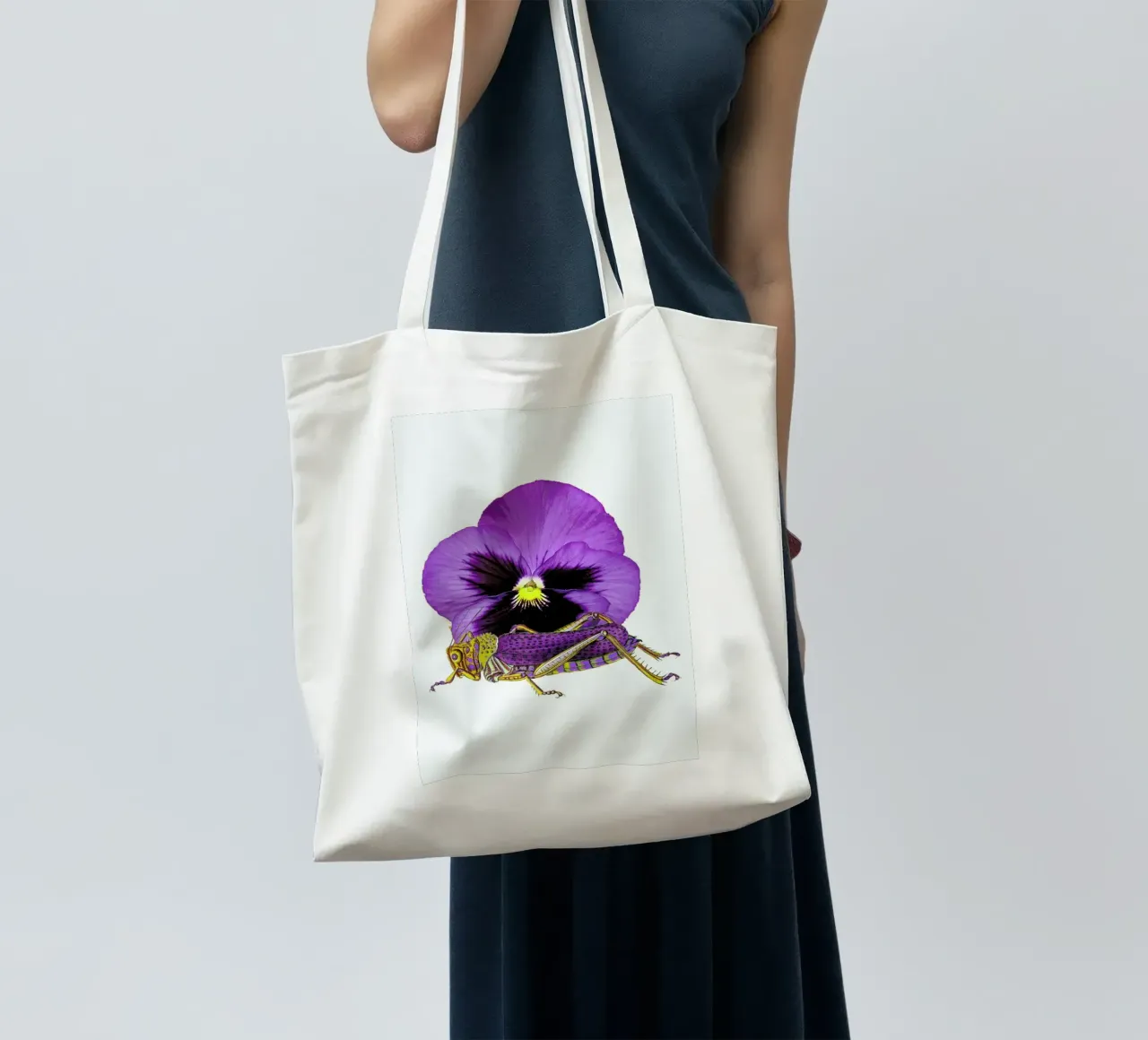 Purple Grasshopper and Viola borsa in juta da Rococco LA
