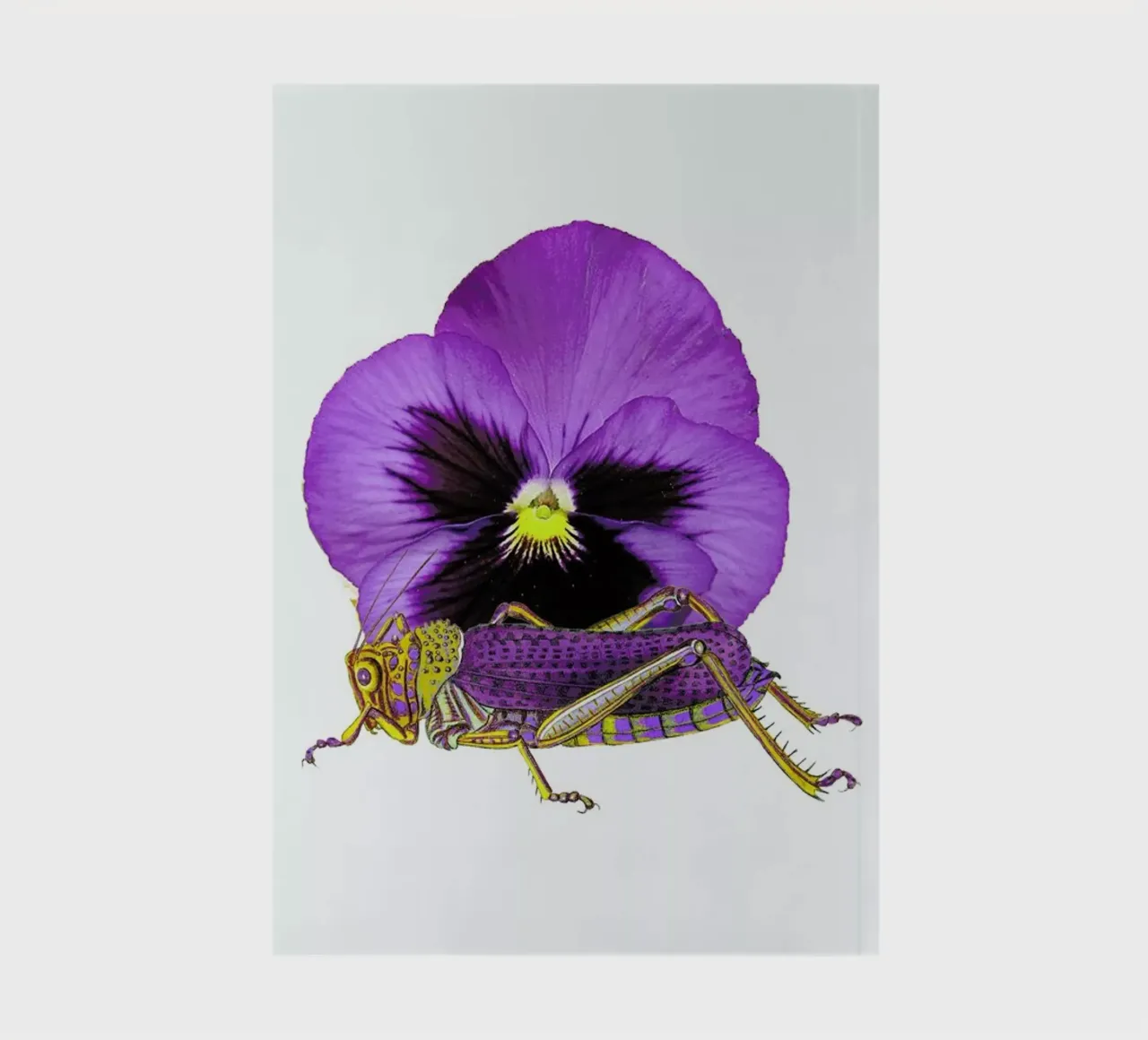 Purple Grasshopper and Viola notebook by Rococco LA
