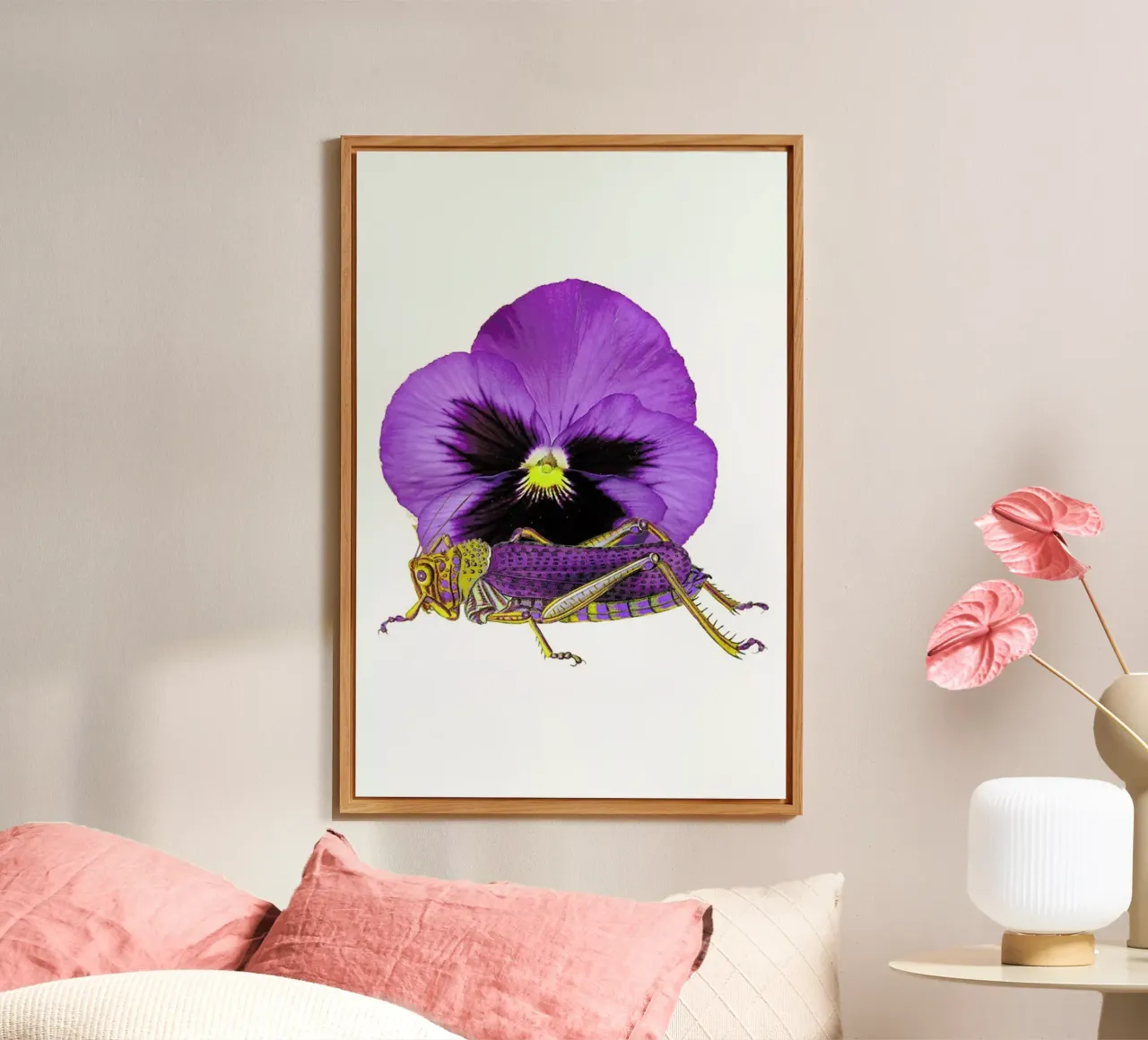 Purple Grasshopper and Viola alluminio dibond da Rococco LA