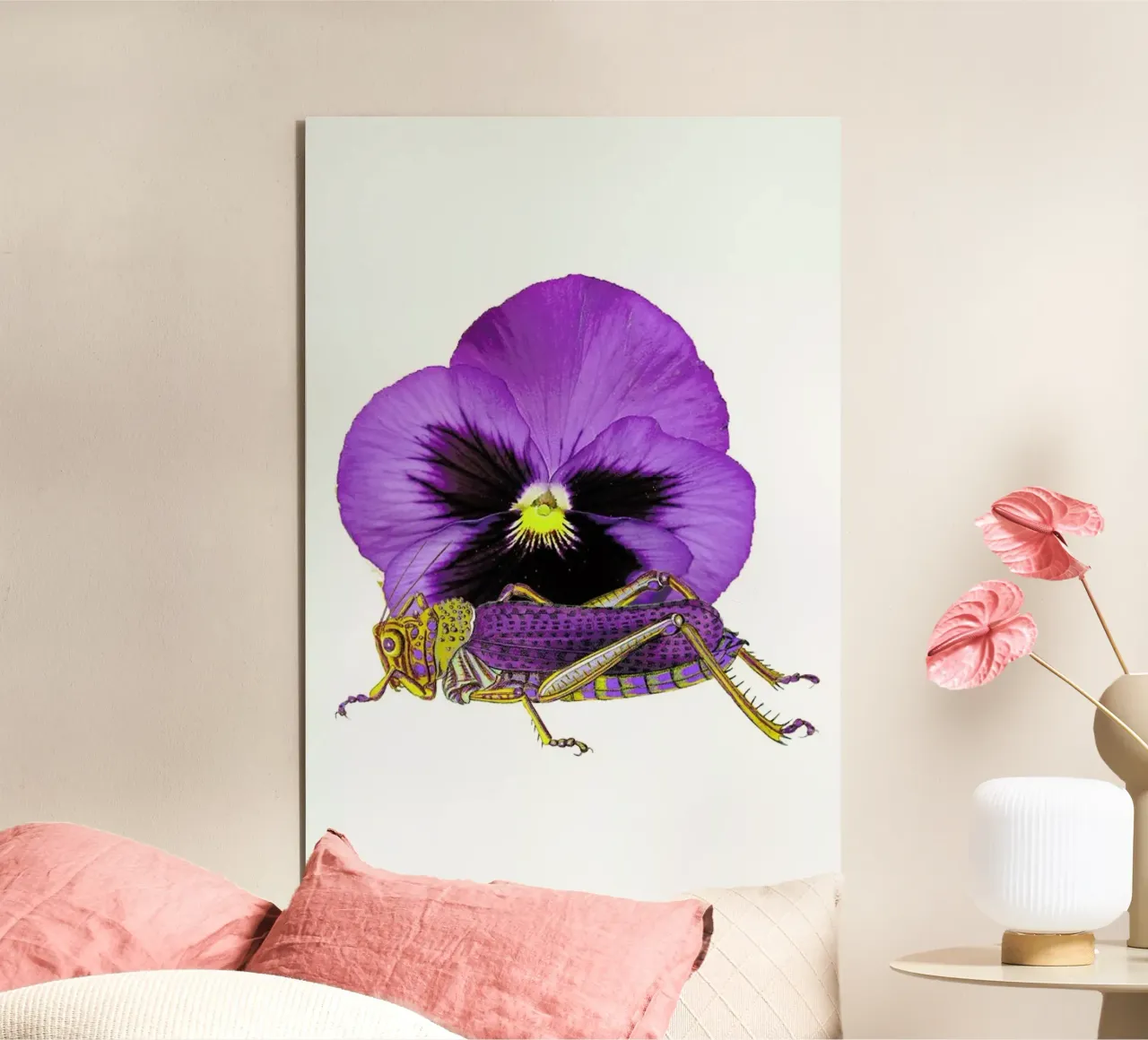 Purple Grasshopper and Viola alluminio dibond da Rococco LA