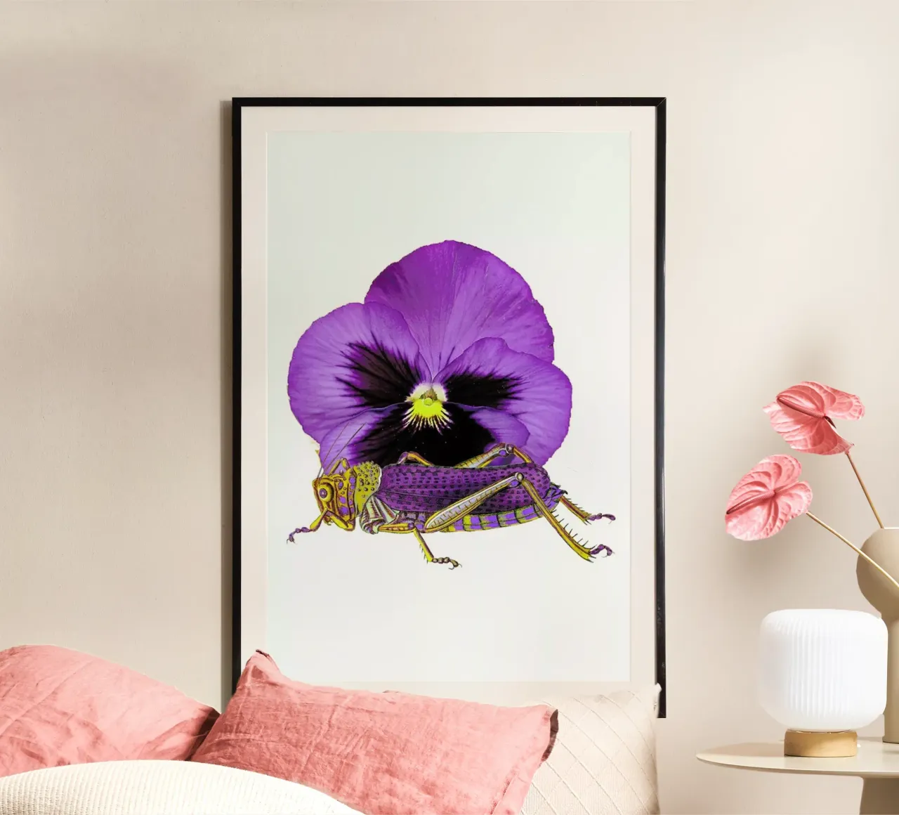 Purple Grasshopper and Viola poster da Rococco LA