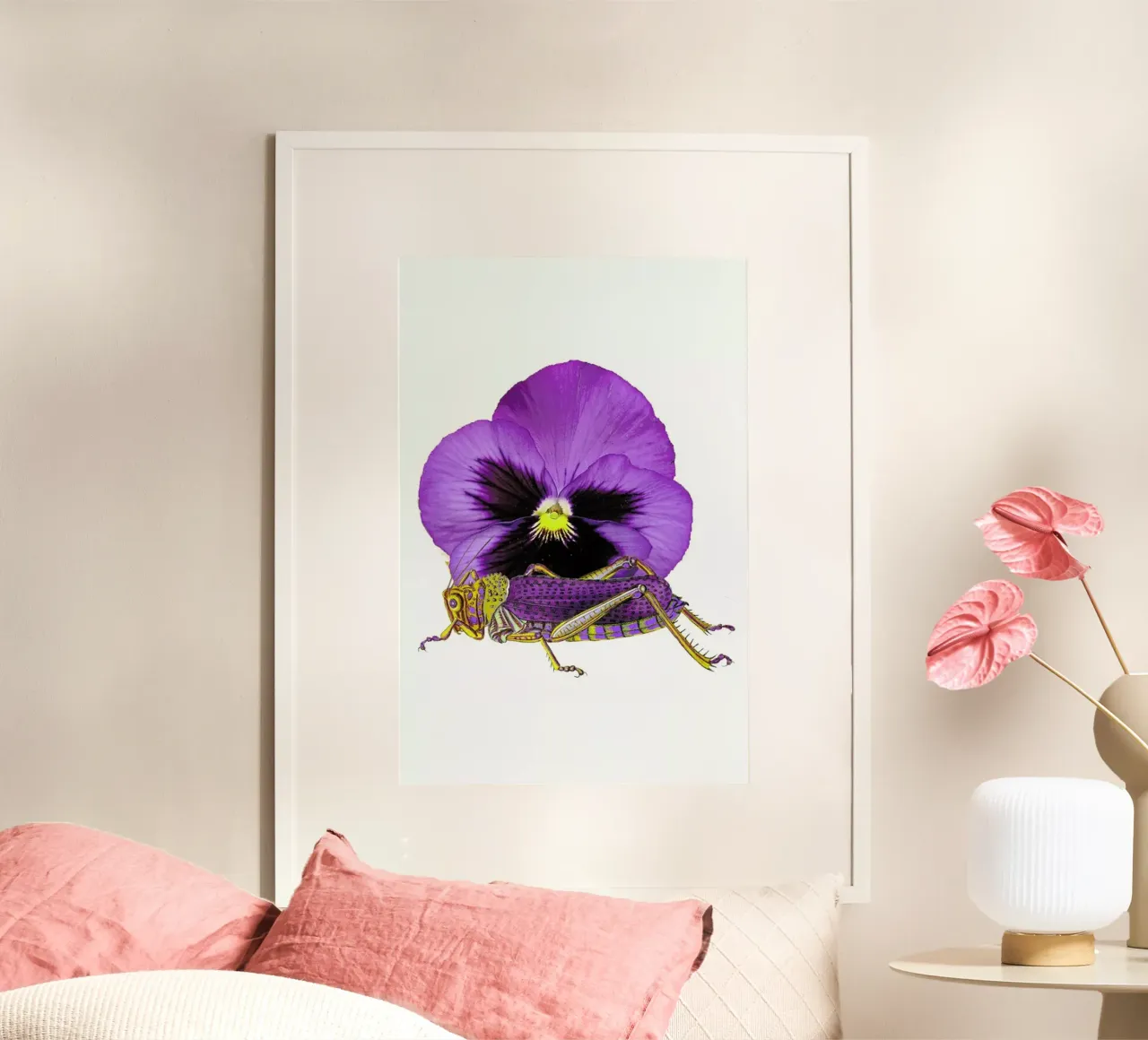 Purple Grasshopper and Viola poster da Rococco LA