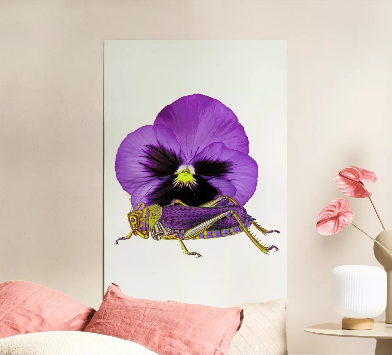Purple Grasshopper and Viola poster da Rococco LA
