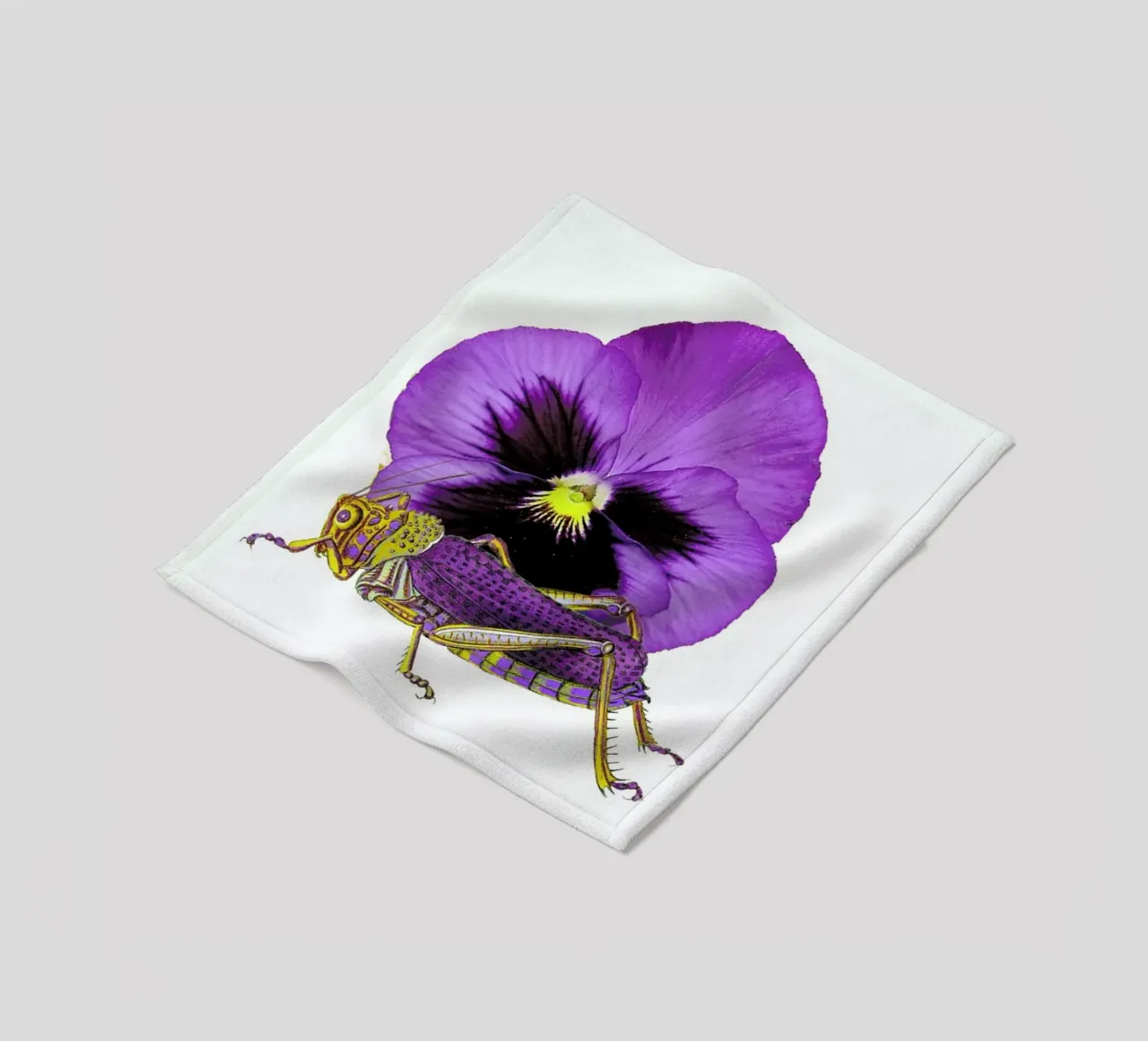 Purple Grasshopper and Viola coperta in pile da Rococco LA