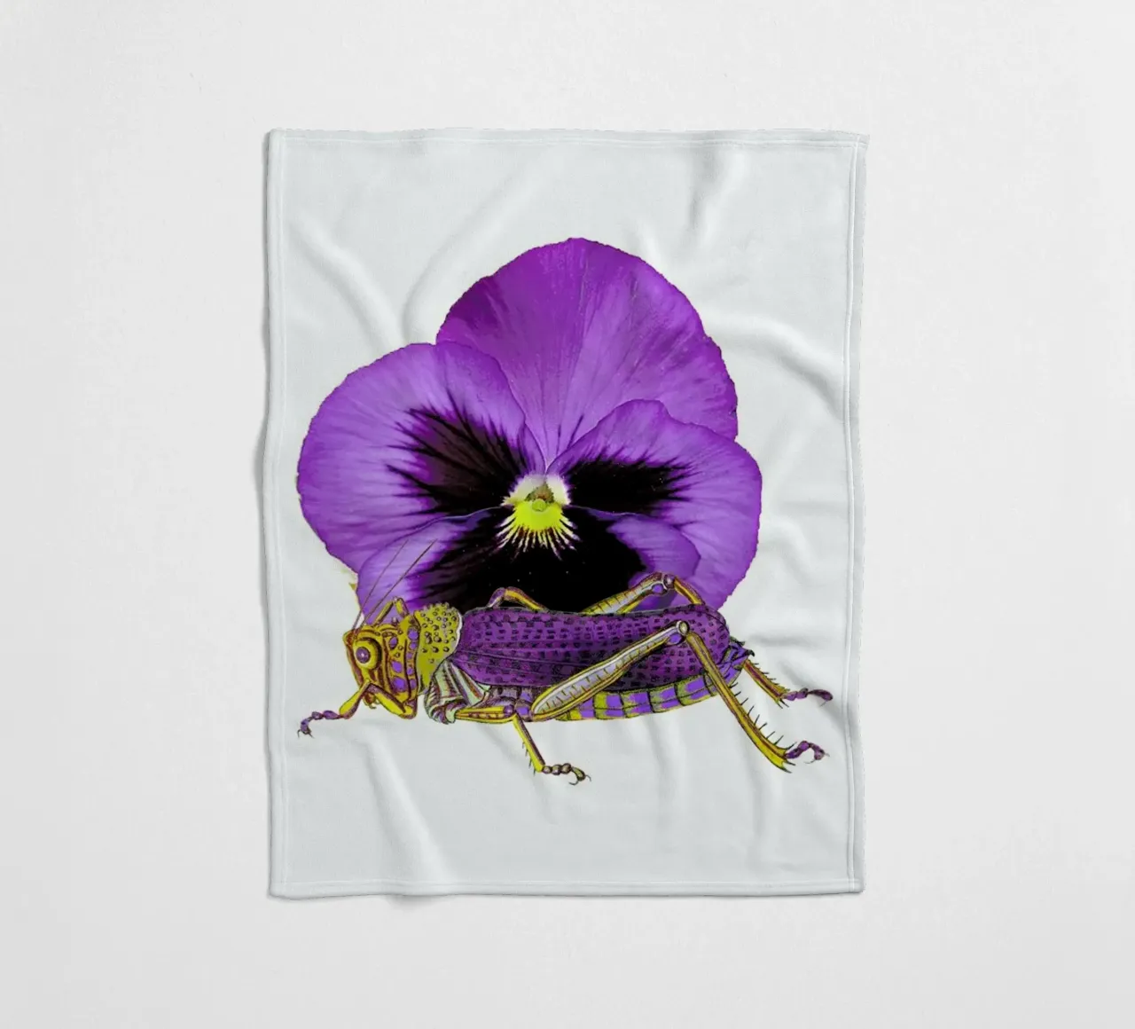 Purple Grasshopper and Viola coperta in pile da Rococco LA