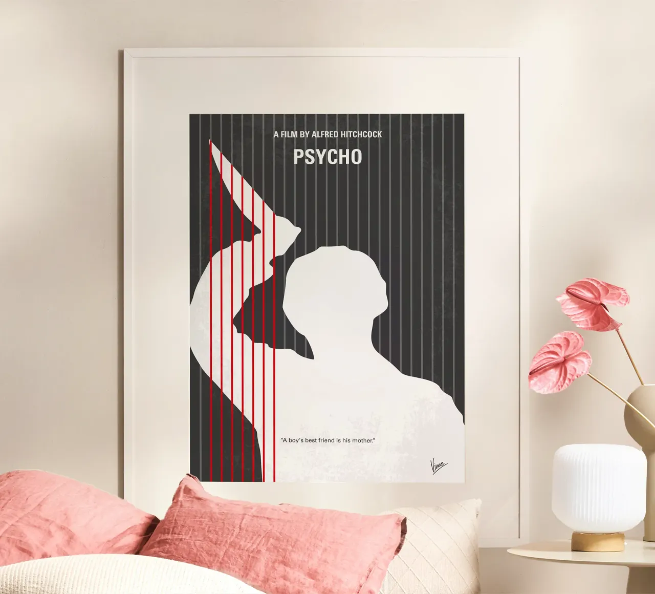No185 My Psycho minimal movie poster poster con telaio in alluminio da Chungkong