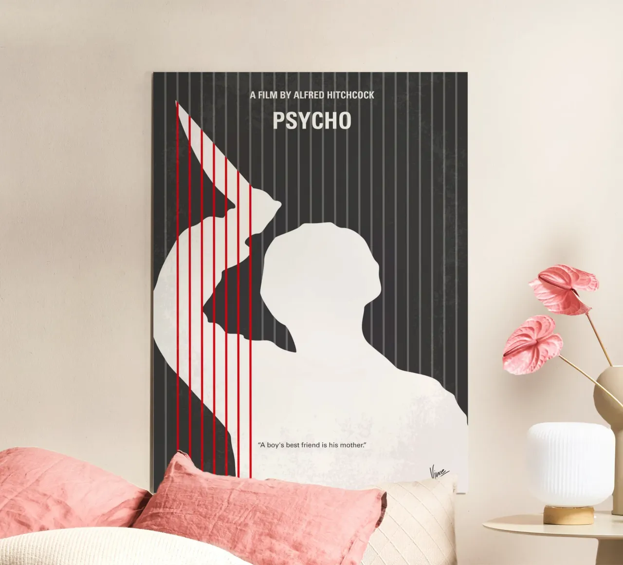 No185 My Psycho minimal movie poster poster con telaio in alluminio da Chungkong