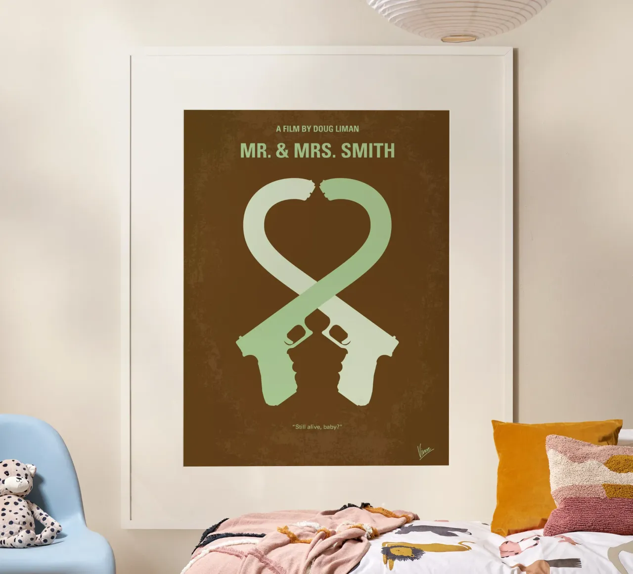 No187 My Mr. and Mrs. Smith minimal movie poster poster con telaio in plastica da Chungkong