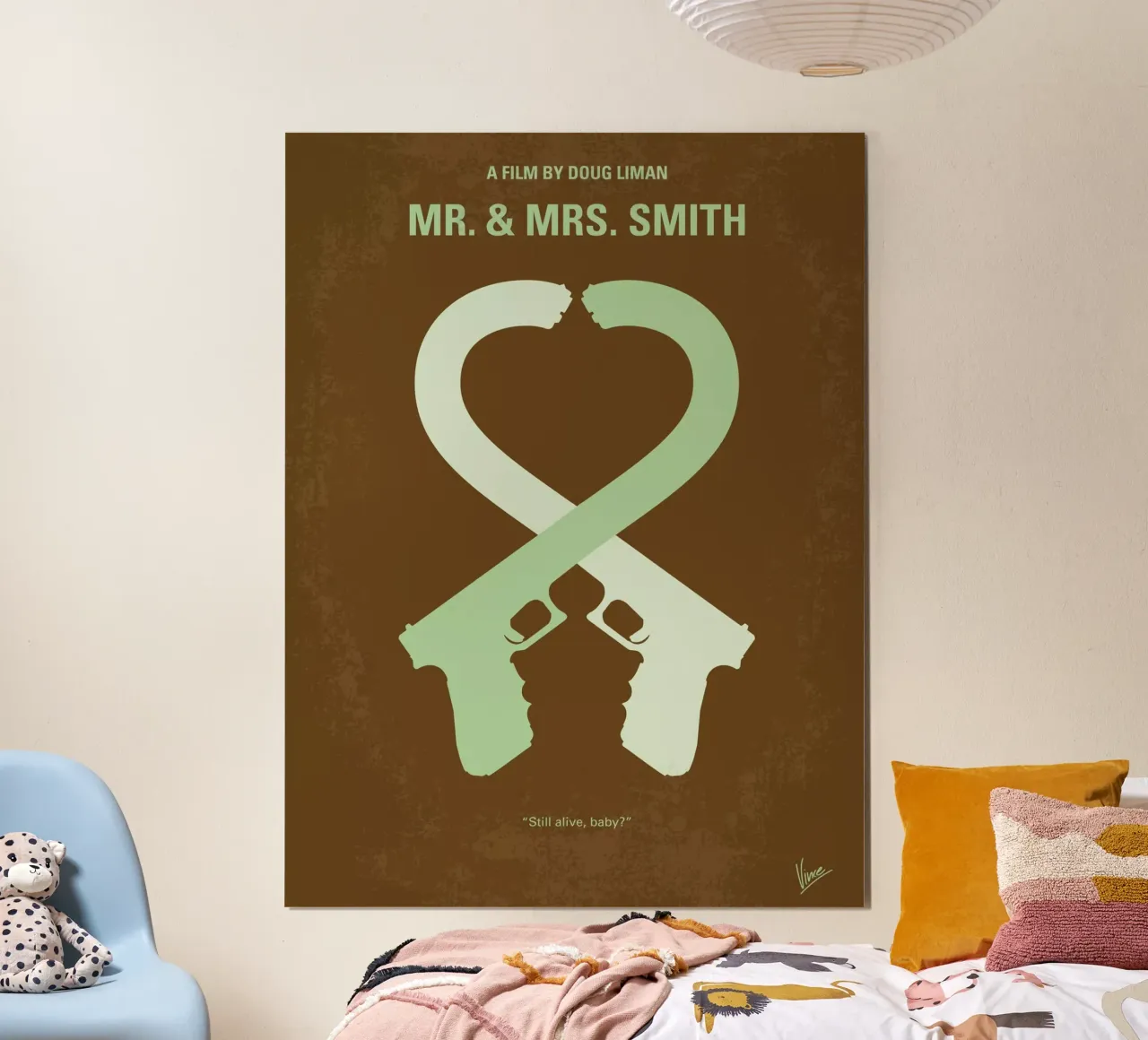 No187 My Mr. and Mrs. Smith minimal movie poster poster con telaio in plastica da Chungkong