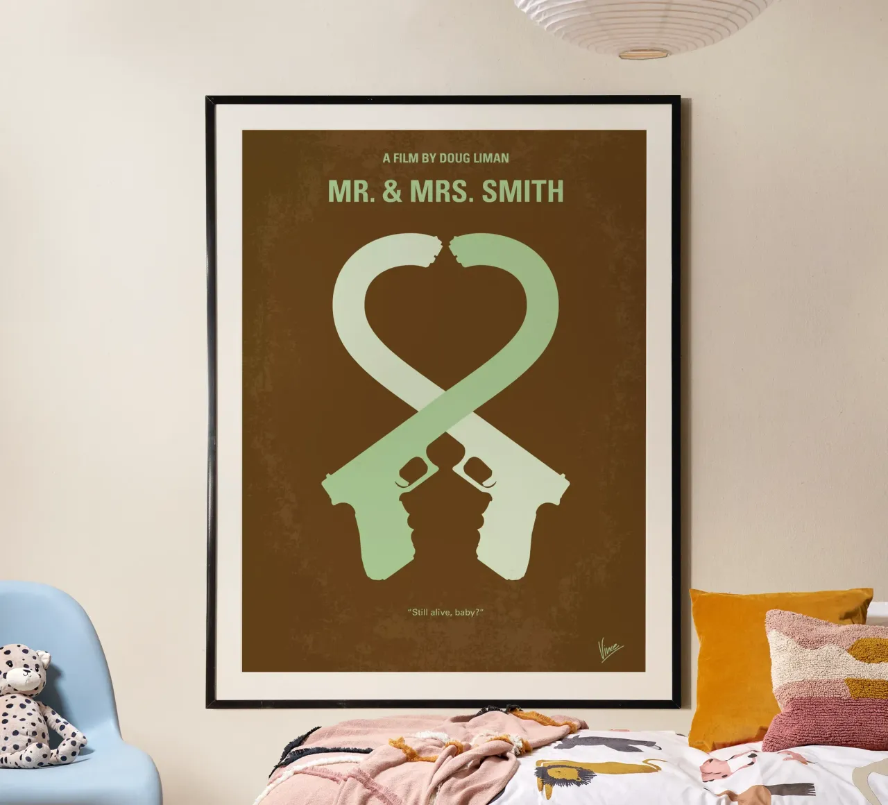 No187 My Mr. and Mrs. Smith minimal movie poster poster con telaio in plastica da Chungkong