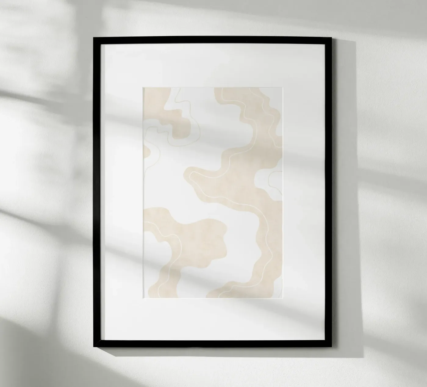 Beige Pool Shapes poster da Natural Landscapes by Palmartprints
