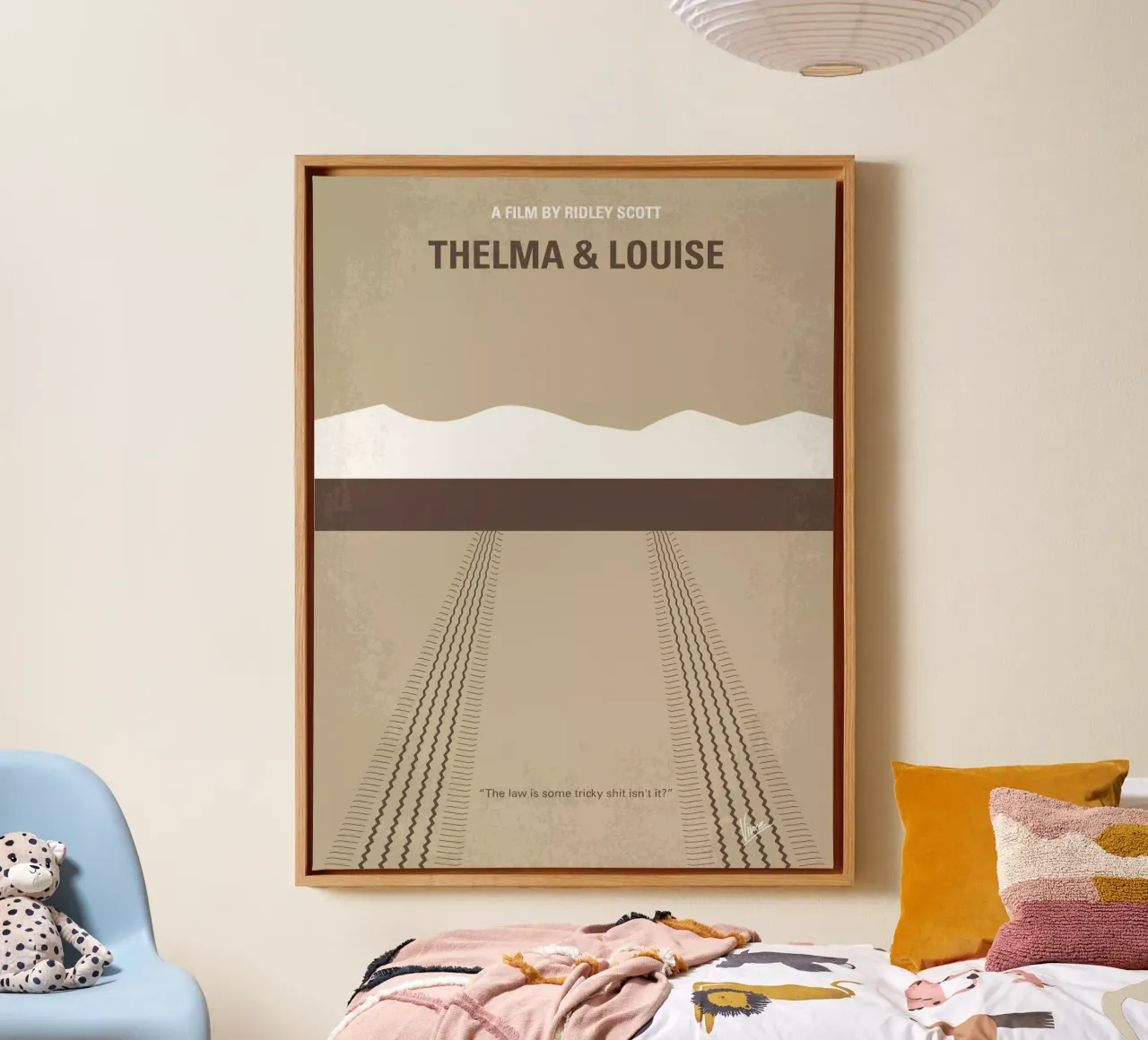 No189 My Thelma and Louise minimal movie poster tela con Cornice a cassetta da Chungkong
