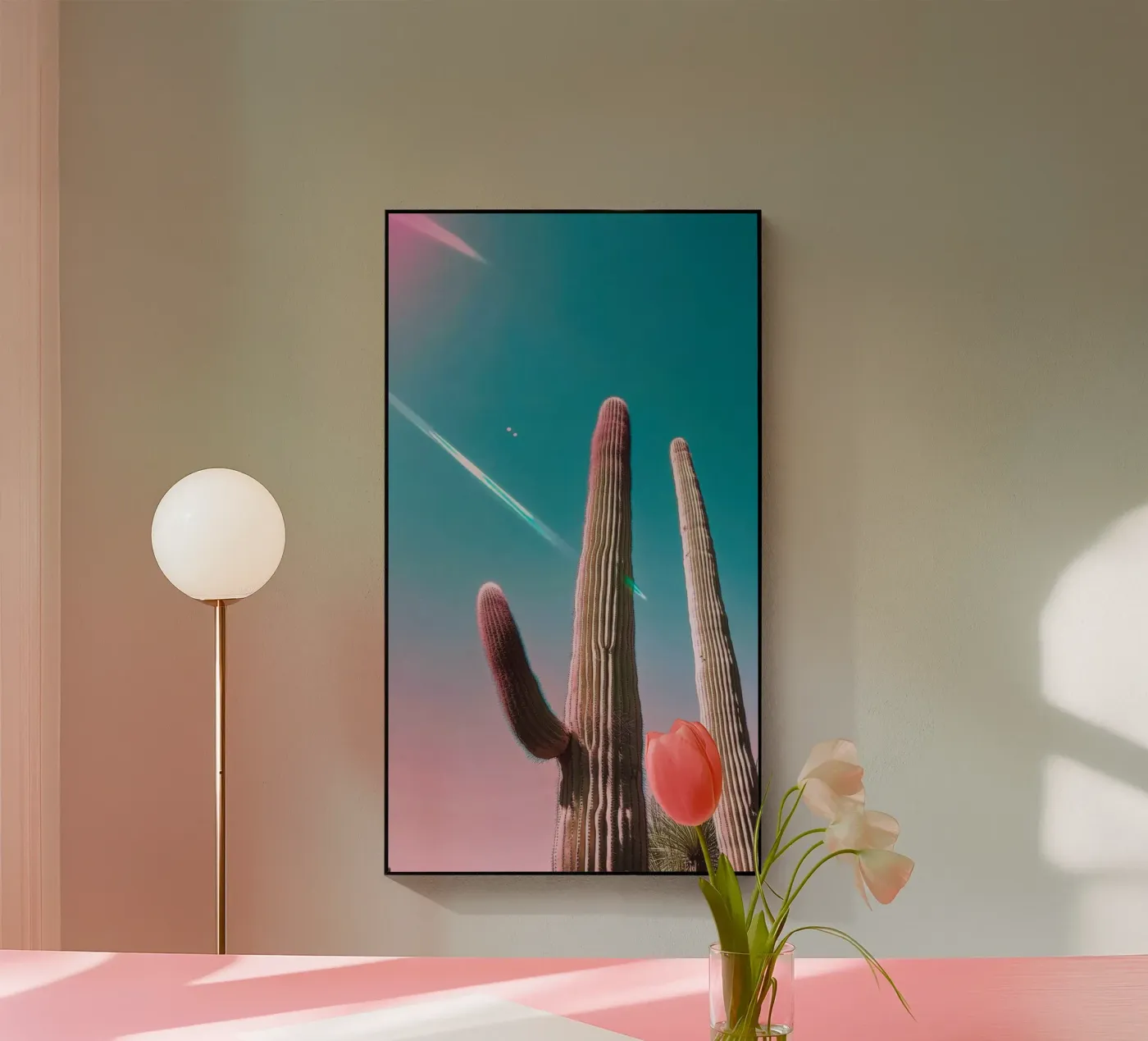 47 acryl van Pink California | Affiches & Posters