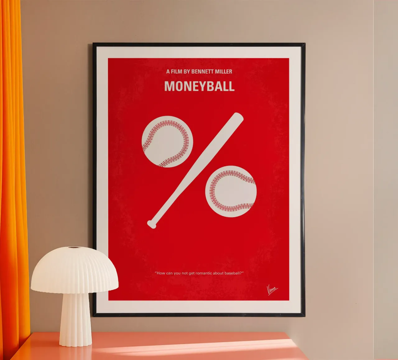 No191 My Moneyball minimal movie poster poster con telaio in legno da Chungkong