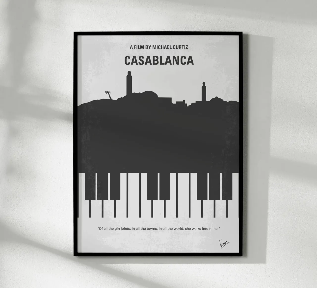 No192 My Casablanca minimal movie poster poster da Chungkong