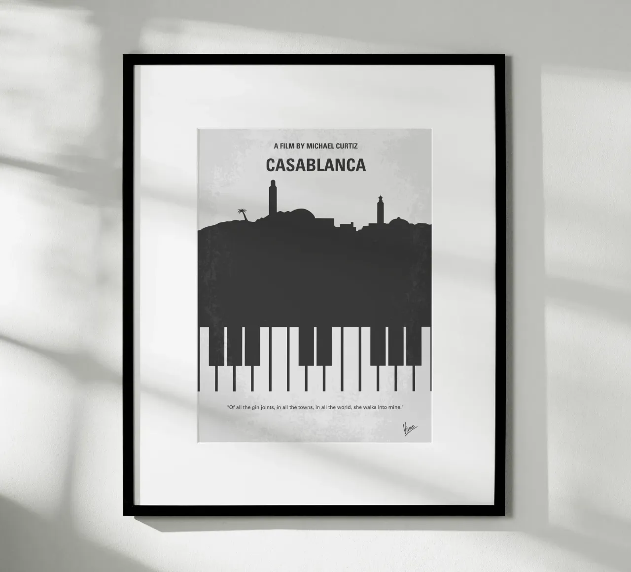No192 My Casablanca minimal movie poster poster da Chungkong