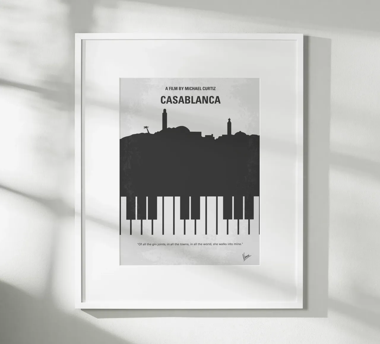 No192 My Casablanca minimal movie poster poster da Chungkong