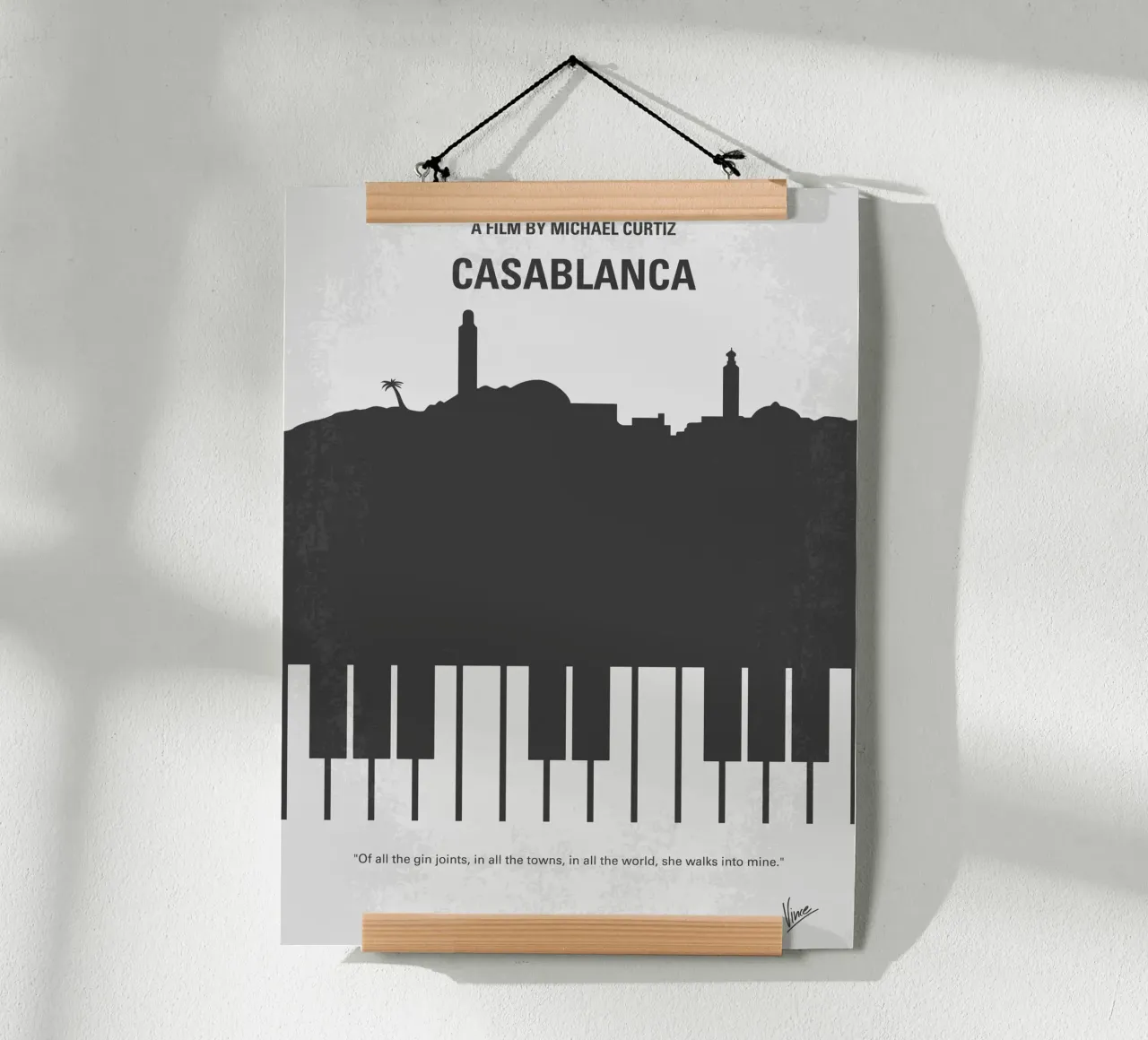 No192 My Casablanca minimal movie poster poster da Chungkong