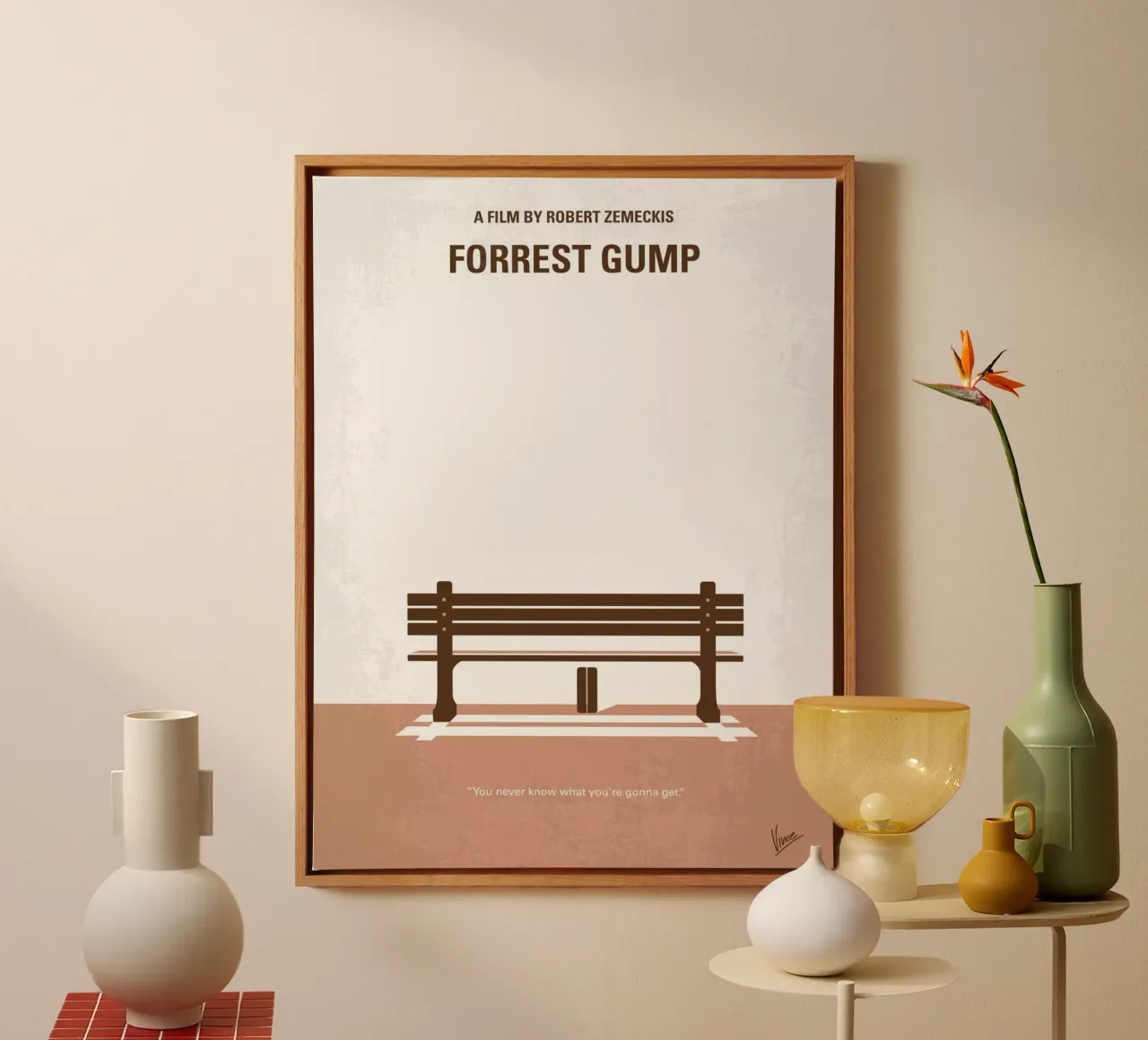 No193 My Forrest Gump minimal movie poster tela da Chungkong