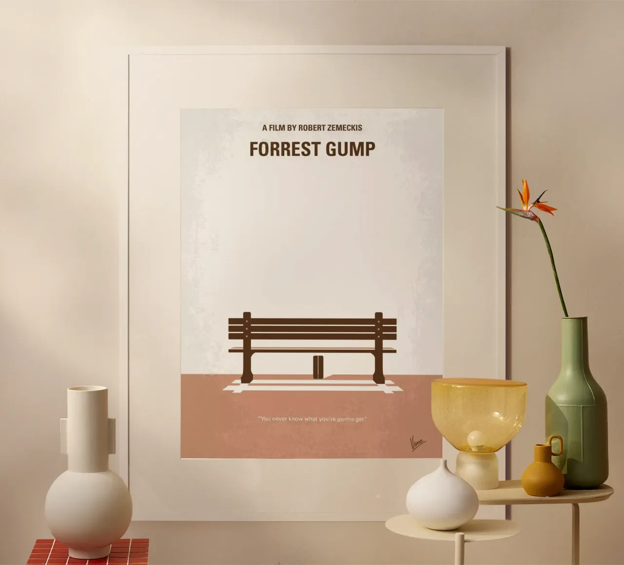 No193 My Forrest Gump minimal movie poster carta hahnemühle da Chungkong