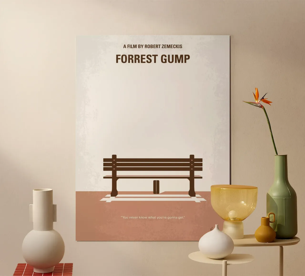 No193 My Forrest Gump minimal movie poster carta hahnemühle da Chungkong