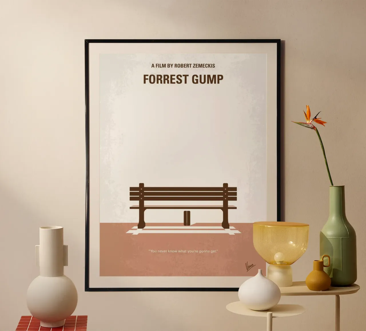 No193 My Forrest Gump minimal movie poster carta hahnemühle da Chungkong