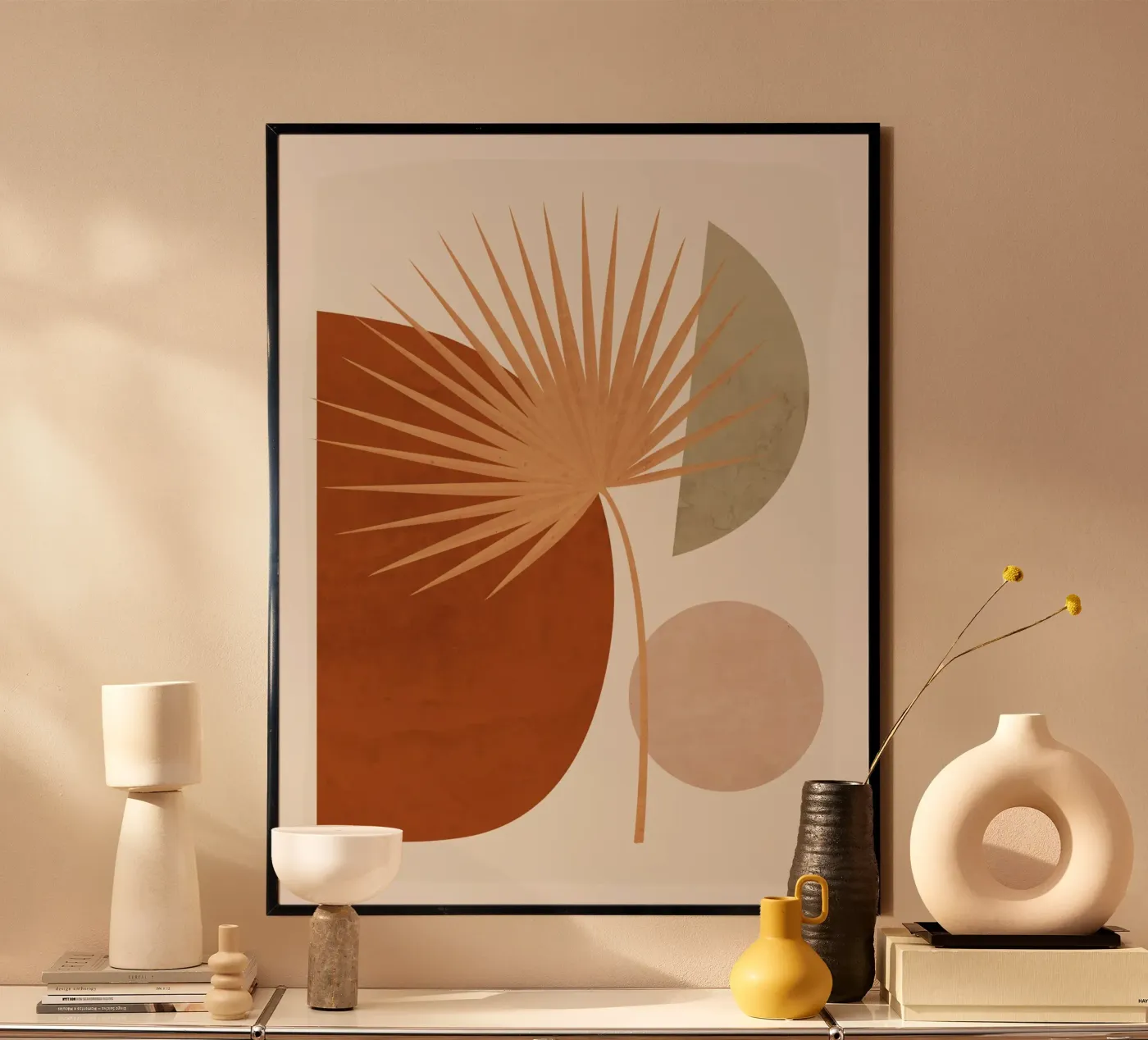 Leaf and Shapes poster by ThingDesign