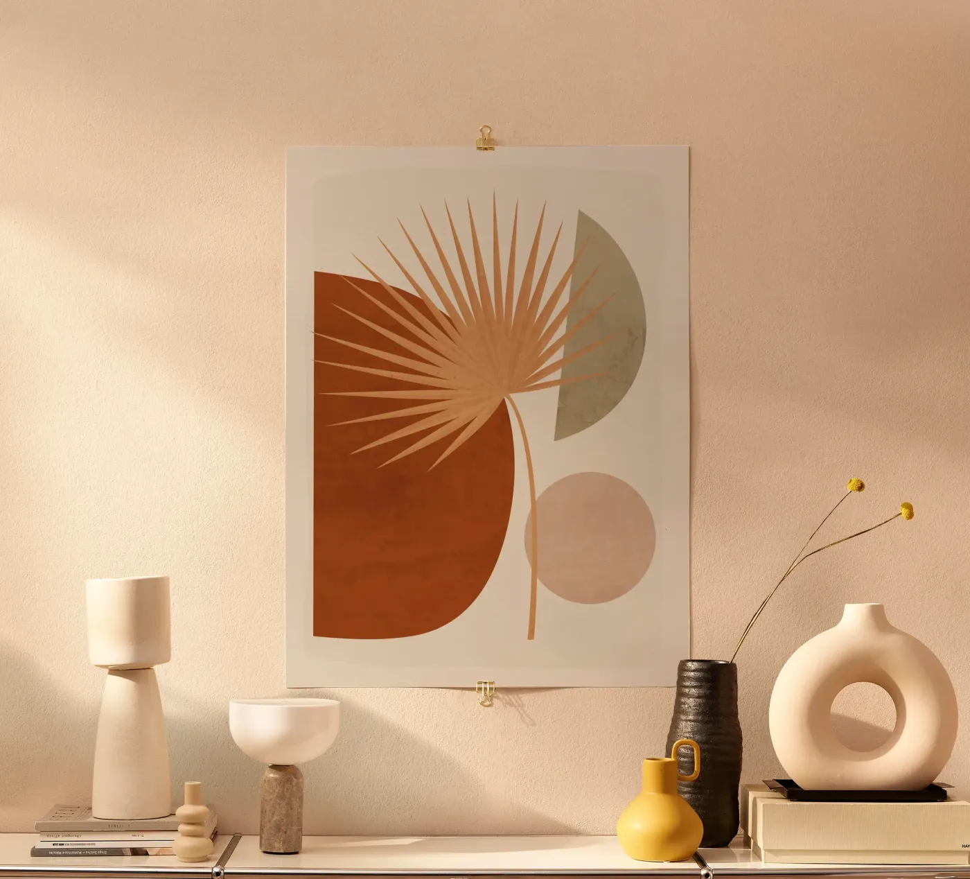 Leaf and Shapes poster by ThingDesign