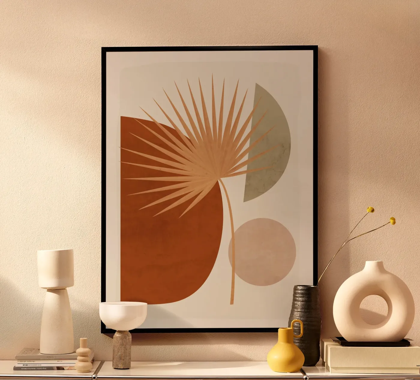 Leaf and Shapes poster by ThingDesign