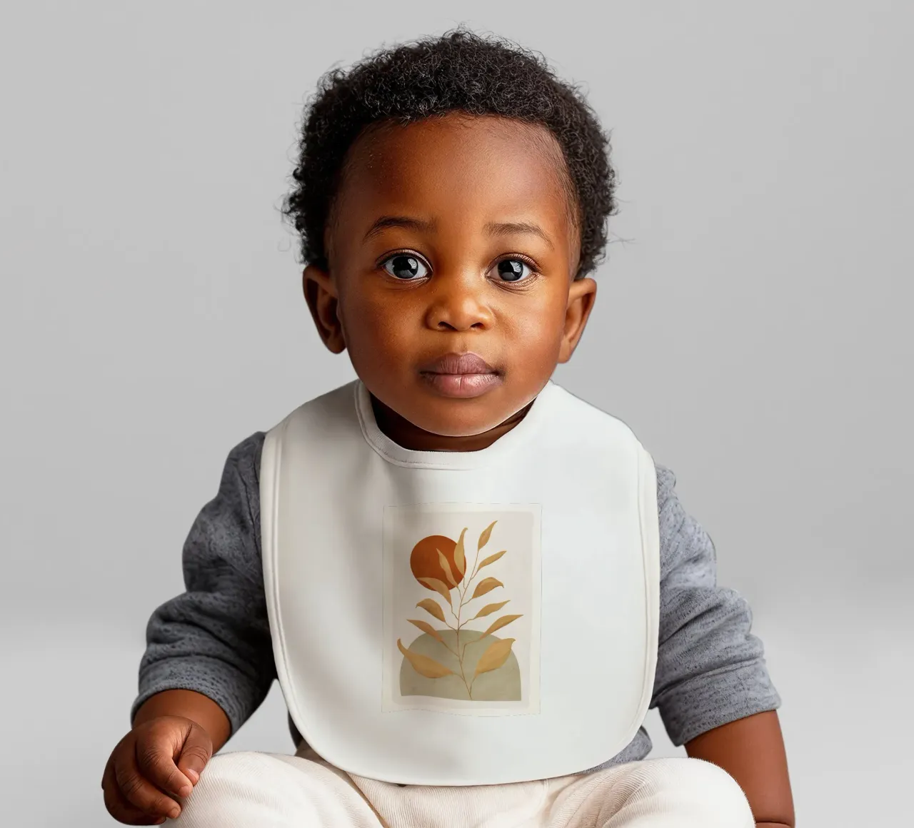 Plant and Sun baby bib by ThingDesign