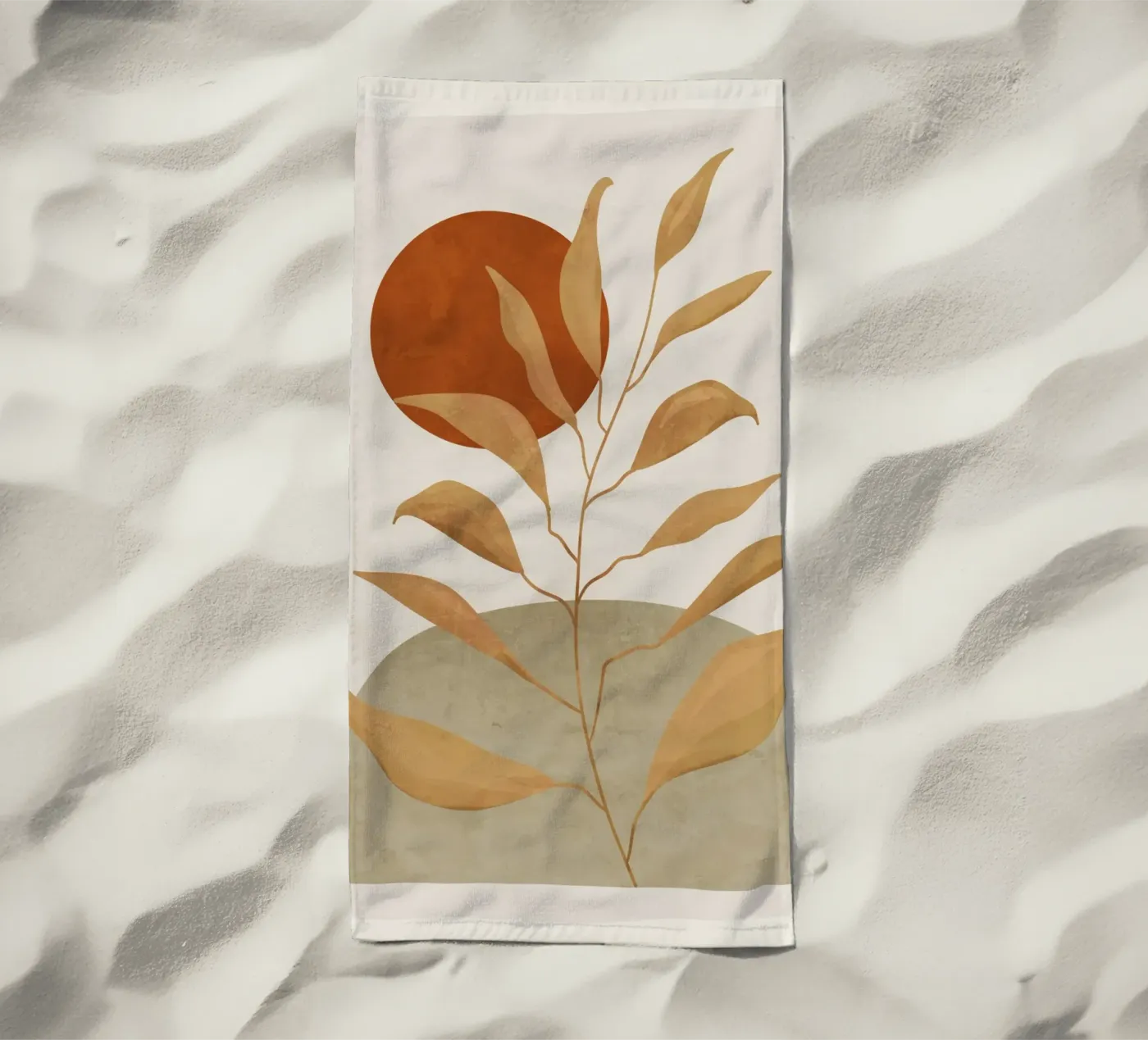 Plant en zon strandhanddoek van ThingDesign