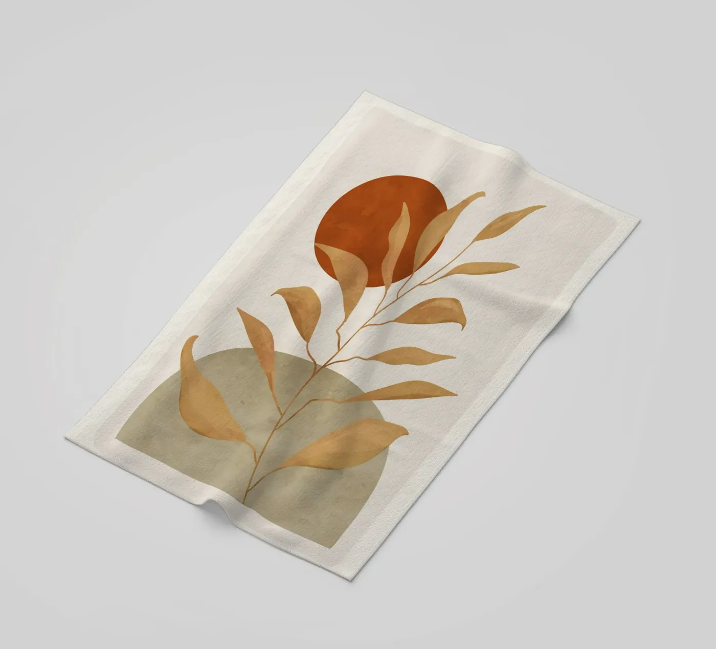 Plant en zon strandhanddoek van ThingDesign