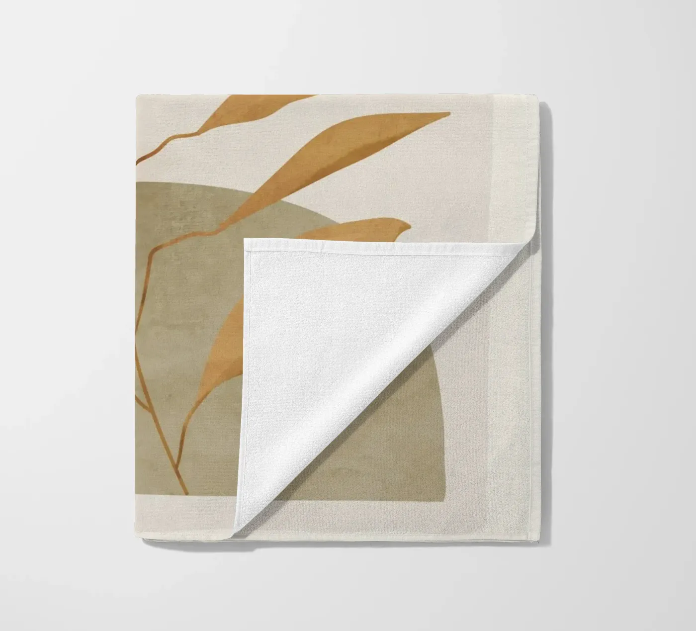 Plant en zon strandhanddoek van ThingDesign