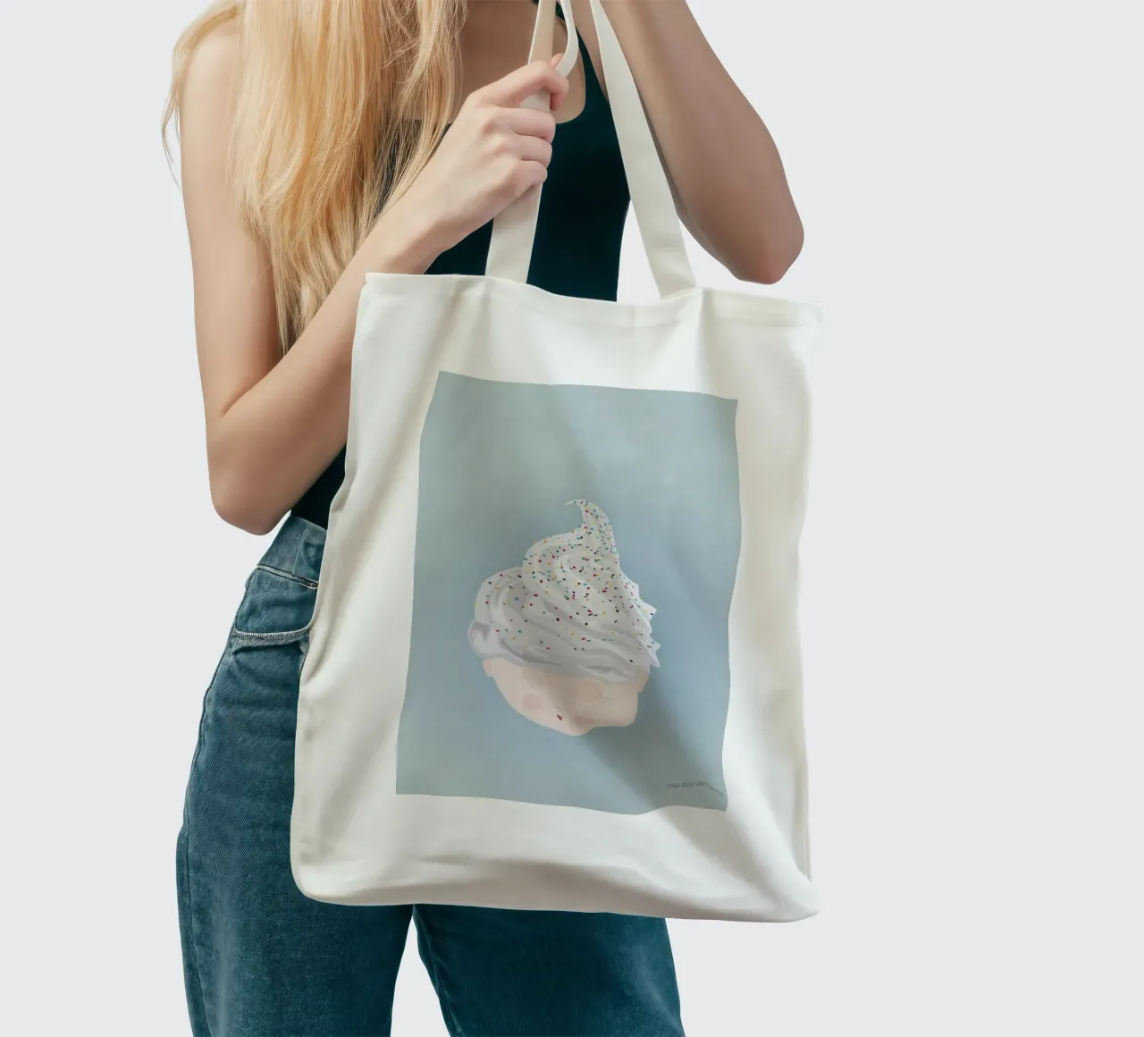 Musings Soft Ice borsa in juta da Mie Frey Damgaard