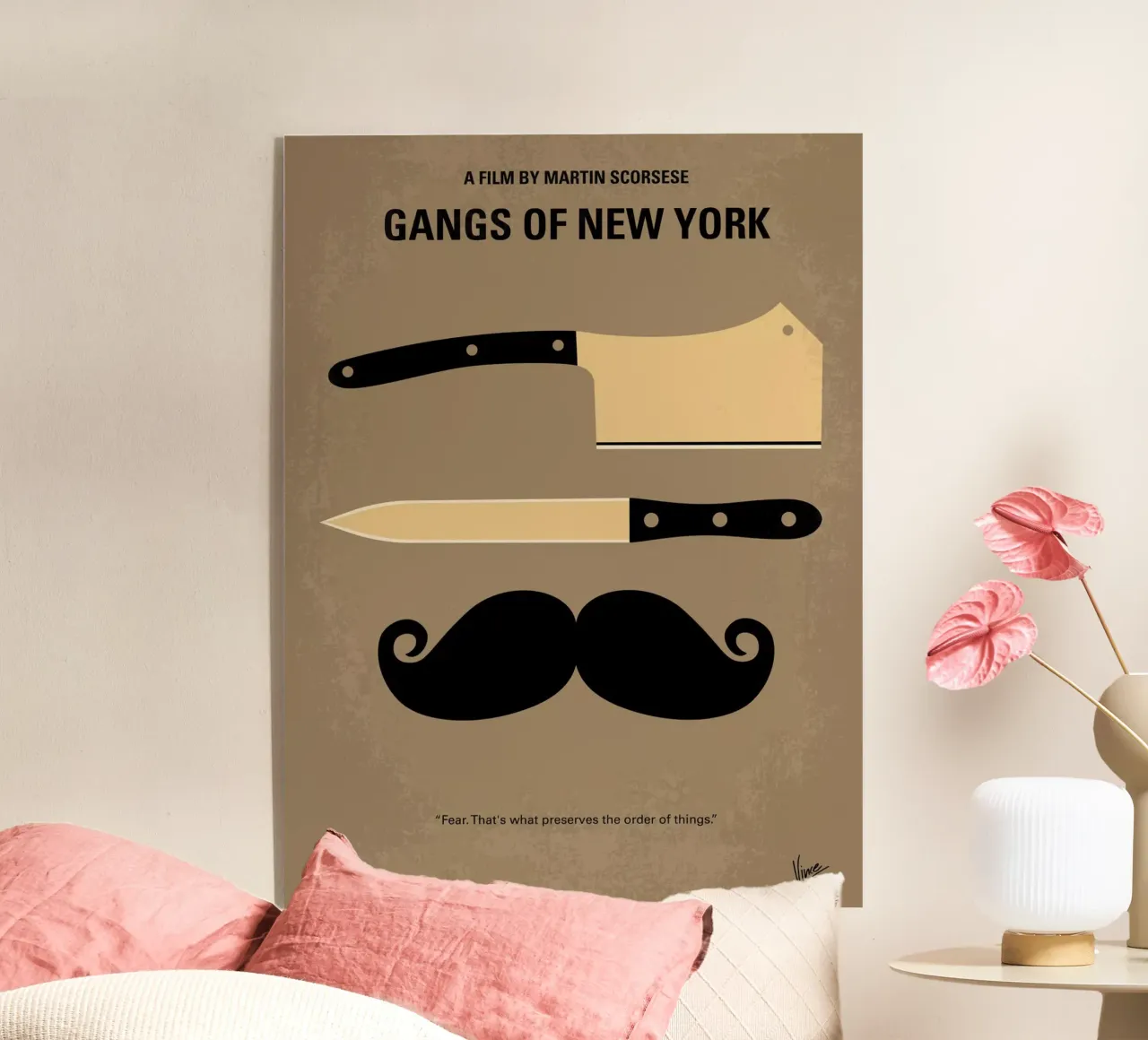 No195 My Gangs of New York minimal movie poster plexiglass da Chungkong