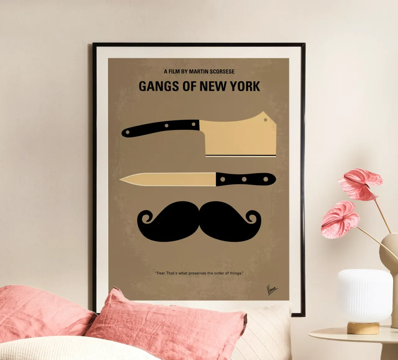 No195 My Gangs of New York minimal movie poster poster con telaio in plastica da Chungkong