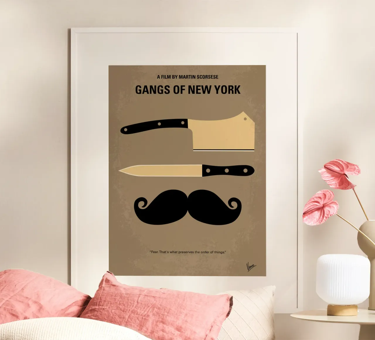 No195 My Gangs of New York minimal movie poster poster con telaio in plastica da Chungkong
